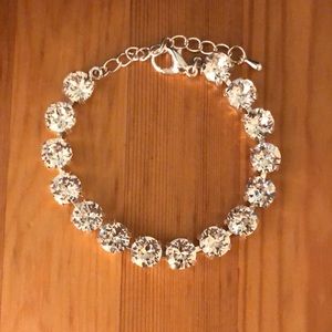 Silver Crystal Tennis Bracelet
